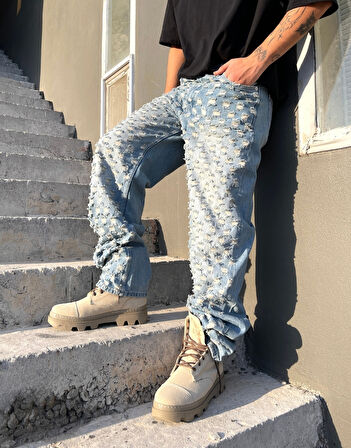 Ultra Premium Laser Bomb Baggy Kot Pantolon