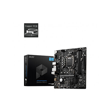 MSI B560M Pro-E Intel B560 LGA 1200 DDR4 4800 MHz Masaüstü Anakart