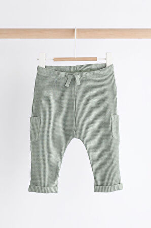 Next Baby Pamuklu Yeşil Dokulu Uzun Kollu Jogger Alt Üst Takım
