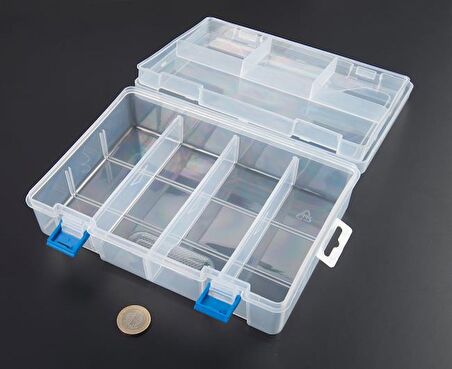 Malzeme Kutusu Çift Katlı Plastik 23.4x16,6x6.2cm
