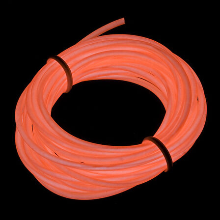 EL Wire Neon İp Led - Turuncu (3m) Standart