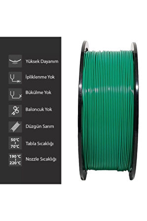 ELAS PLA Plus Filament Yeşil 1.75mm 1kg Standart