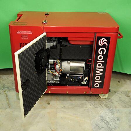 GoldMoto GM12KDJ 10kVA Monofaze Marşlı Kabinli Dizel Jeneratör 