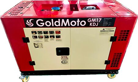 GoldMoto GM17KDJ 17Kva Monofaze Marşlı Kabinli Dizel Jeneratör 