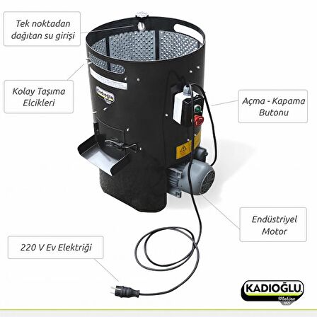 Kadıoğlu Rendeli Ceviz Soyma Makinesi Pratiko 40 Litre