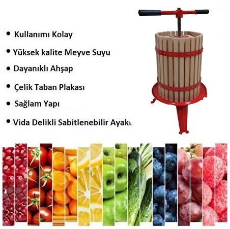 Fenglin FP 18 Ahşap Meyve Sıkma 18 Litre Pres Makinesi