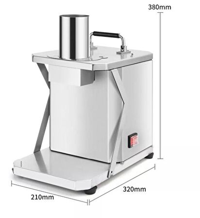 Dalle EX-06 Elektrikli Paslanmaz Çelik Meyve Sebze Gıda Küp Makinesi