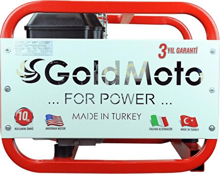 GoldMoto GM4BJBS Benzinli 4 Kva NSM Alternatörlü Monofaze Jeneratör