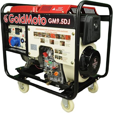 GoldMoto GM9.5DJ 8.7Kva Monofaze Marşlı Dizel Jeneratör