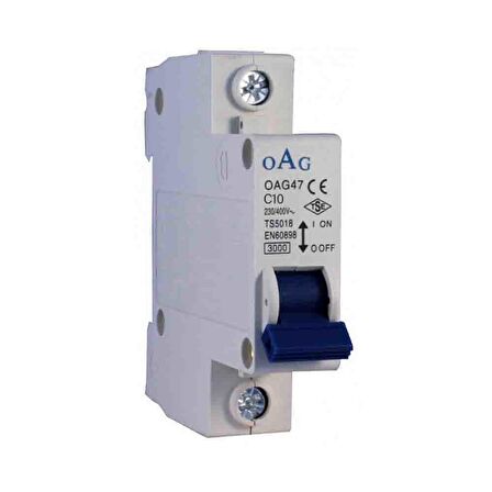 OAG C Tipi 1x10A 3kA Otomatik Sigorta