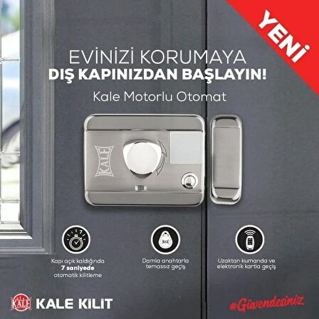 Kale Kilit Motorlu Otomat Kilit Akıllı Dış Kapı Otomatiği Kilidi KD050/30-400