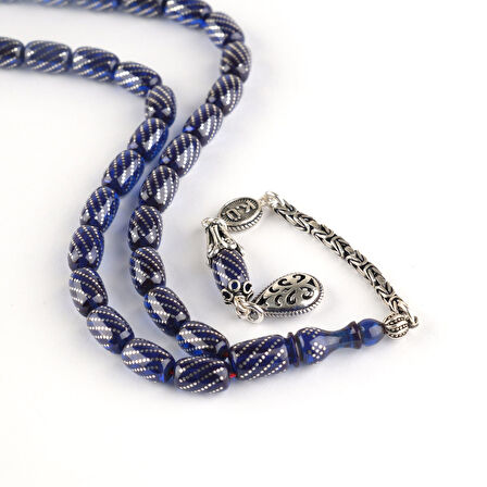 Ateş Kehribar 925Ayar Gümüş Çakım ve Püskül Kapsül Kesim 7x11mm Tesbih