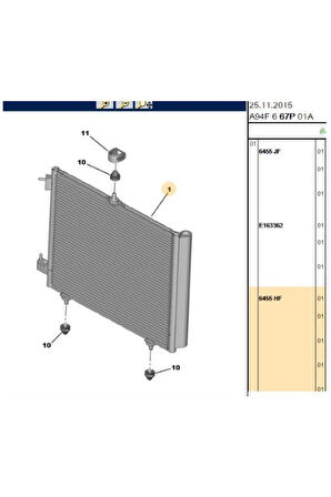 ERP KLİMA RADYATÖRÜ 207 208 308 2008 C3 DS3 1.6HDI Tek Ebat