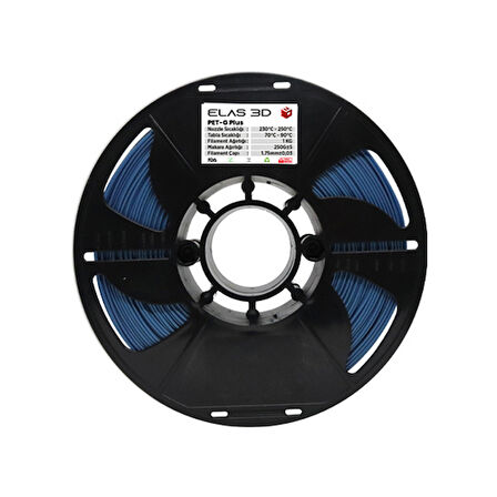 Elas PetG Plus Filament Sedefli Mavi 1.75mm 1Kg