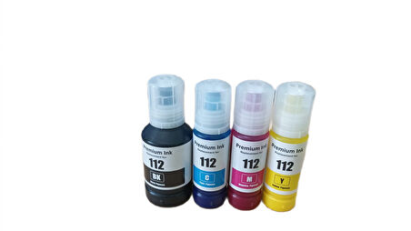 Epson Ecotank 112 Uyumlu 4 Lü Mürekkep Set  Epson Ecotank 112 Uyumlu 4 Lü Mürekkep Set 