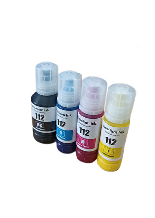 Epson Ecotank 112 Uyumlu 4 Lü Mürekkep Set  Epson Ecotank 112 Uyumlu 4 Lü Mürekkep Set 