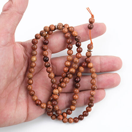 Gül Ağacı 99luk Küre Kesim 6mm Namaz Tesbih