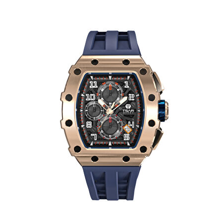 Elemental Series – Takvim Fonksiyonlu Çelik Saat TB8204Q Rose Gold - Lacivert