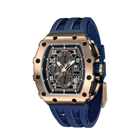 Elemental Series – Takvim Fonksiyonlu Çelik Saat TB8204Q Rose Gold - Lacivert