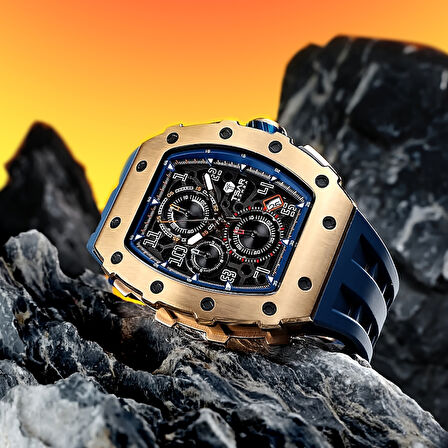 Elemental Series – Takvim Fonksiyonlu Çelik Saat TB8204Q Rose Gold - Lacivert