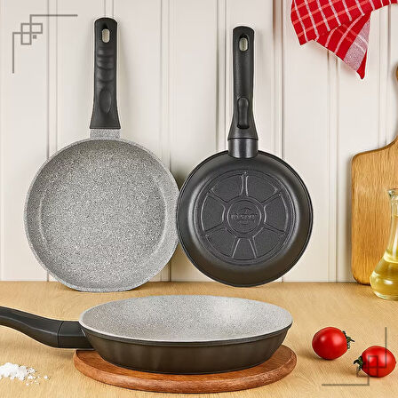 Yakut Döküm Çift Renkli Tava Seti