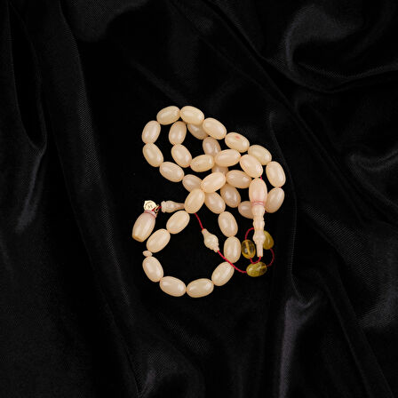 Kadim Katalin Usta İşi İmzalı Beyzi Kesim 8x12mm Tesbih