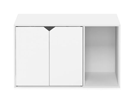 Purrfect Kedi Tuvaleti Mobilyası Beyaz