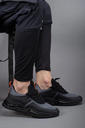 ROMEX Siyah, Spor Ayakkabı, - Koşu,ve Günlük, Kullanım,ortopedik tabanlı GRİ 44