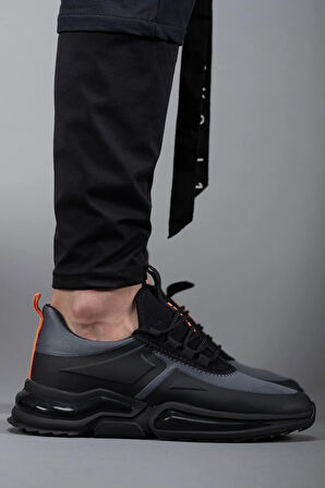 ROMEX Siyah, Spor Ayakkabı, - Koşu,ve Günlük, Kullanım,ortopedik tabanlı GRİ 44