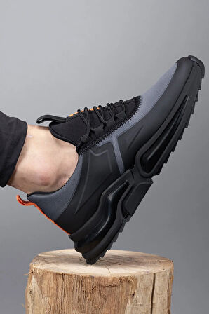 ROMEX Siyah, Spor Ayakkabı, - Koşu,ve Günlük, Kullanım,ortopedik tabanlı GRİ 44