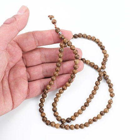 Venge Ağacı 99luk Küre Kesim 6mm Namaz Tesbihi