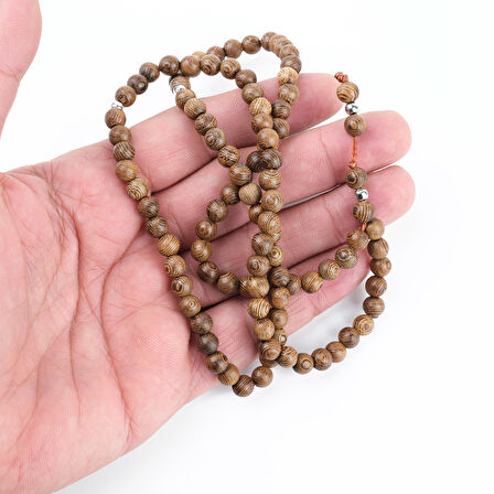 Venge Ağacı 99luk Küre Kesim 6mm Namaz Tesbihi