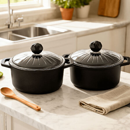 Elmas İkili Derin Tencere 20 - 24 Cm