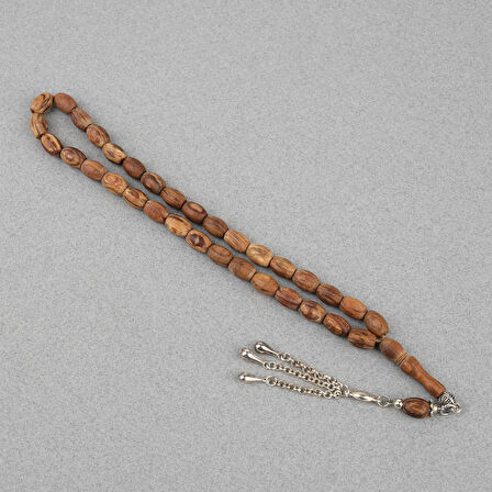 Kör Diken Ağacı Alpaka Püsküllü Fıçı Kesim 7.5x10mm Tesbih