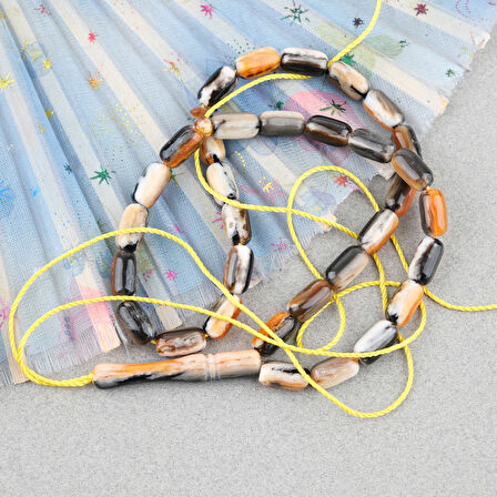 Galalit Arpa Kesim 7x12mm Tesbih -Püskülsüz