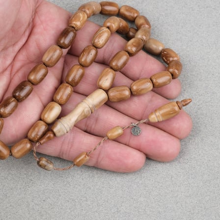 Kuka Gerçek Doğal Lapisdo İmzalı Kapsül Kesim 8x12.5mm Tesbih