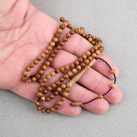 Orijinal Doğal Kuka 99'luk Küre Kesim 5mm Namaz Tesbihi