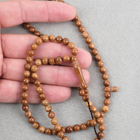 Orijinal Doğal Kuka 99'luk Küre Kesim 6mm Namaz Tesbihi