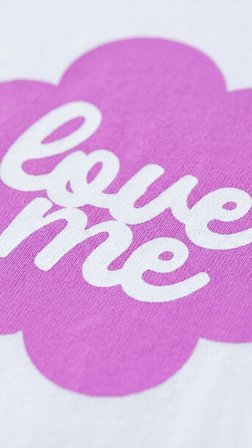 Kadın Beyaz Oversize 'Love Me' Baskılı Bisiklet Yaka T-Shirt Beyaz / XXL