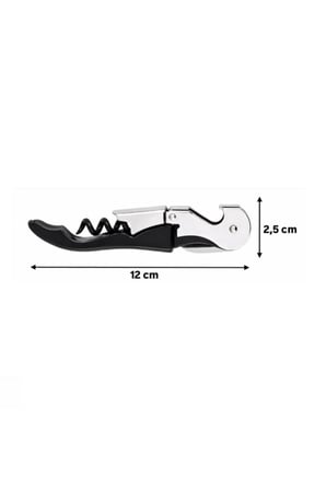 1 Adet Garson Tipi Tirbuşon – Çok Fonksiyonlu Katlanabilir Profesyonel Metal Folyo Kesici Şişe Açacağı Sommelier Waiter Corkscrew