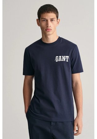 Gant Saf Pamuk Regular Fit Bisiklet Yaka Erkek Tişört 433.l Lacivert Gant Saf Pamuk Regular Fit Bisiklet Yaka Erkek Tişört 433.l Lacivert M