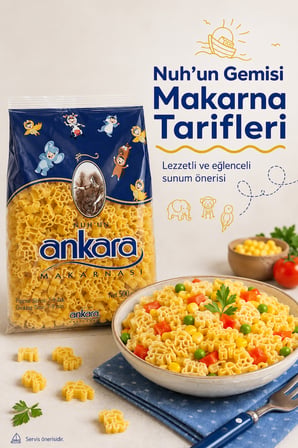 Nuh'un Ankara Hayvan Figürlü Makarna 500 gr x 3 Adet