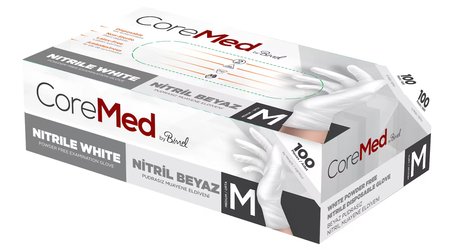 Nitril Muayene Eldiveni Seti M - 4 Paket 100 lü - Beyaz-Siyah-Mavi-Pembe Nitril Set M