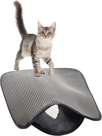 Buffer Kedi Tuvalet Önü Kum Toplayıcı Elekli Gri Paspas ile Evcil Dostunuzun Temizliğini Kolaylaştırın