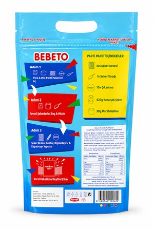Bebeto Pick’n Mix Yumuşak Şeker ve Marshmallow Parti Seti 650 gr
