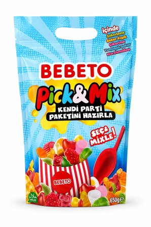 Bebeto Pick’n Mix Yumuşak Şeker ve Marshmallow Parti Seti 650 gr x 6 Adet