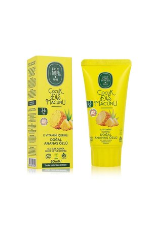 Eyüp Sabri Tuncer Doğal Ananas Özlü 2-6 Yaş Çocuk Diş Macunu 60 Ml X 3 Adet