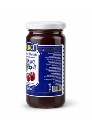 Burcu %100 Meyveden Üretilmiş Şeker İlavesiz Vişne Reçeli 290 gr x 3 Adet