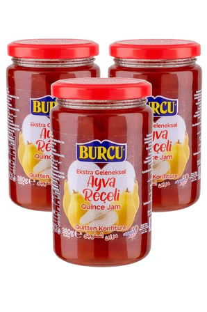 Burcu Ekstra Geleneksel Ayva Reçeli 380 gr (Meyve Oranı %45) x 3 Adet