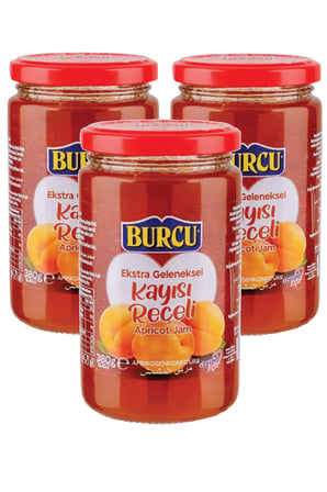 Burcu Ekstra Geleneksel Kayısı Reçeli 380 gr (Meyve Oranı %45) x 3 Adet